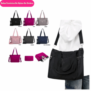 Bolsa Feminina De Nylon De Ombro Casual Lona Grande Capacidade para Sacolas Transversal e Computador Universitário Bolsa Feminina De Nylon De Ombro Casual Lona Grande Capacidade para Sacolas Transversal e Computador Universitário